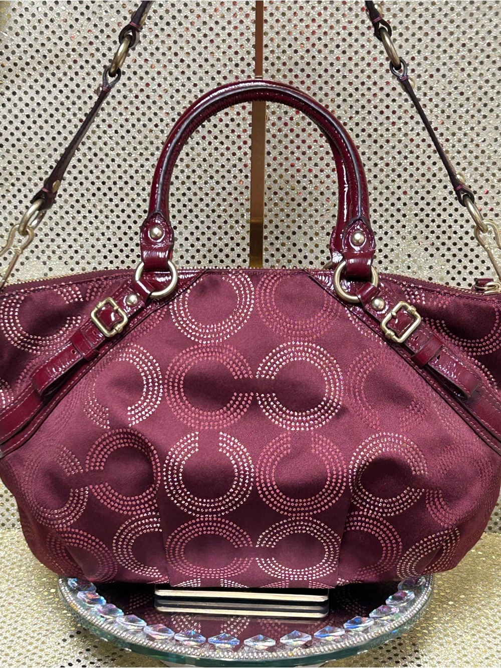 Coach Madison Sophia Satchel with Top Handles Approx. 15 x 10 x 3